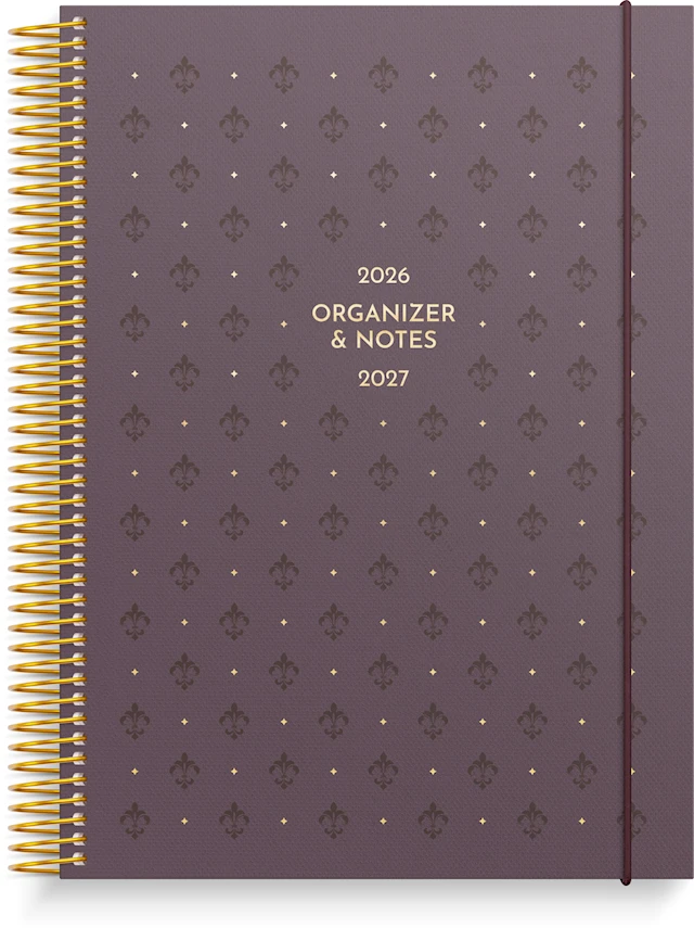 Kalender Organizer & Notes 26/27 vinröd Burde