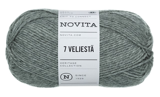 7 Veljestä Lanka Villasekoite 100 g  kallio 048 Novita