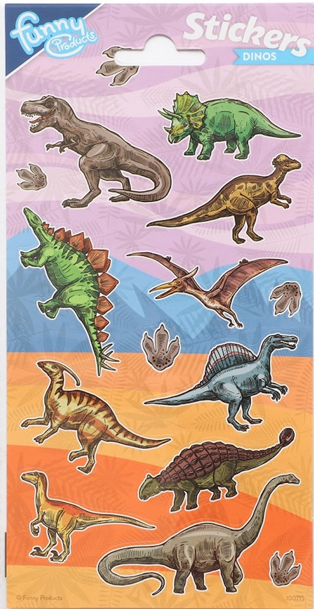 Klistermerker Dinosaurer 1 ark