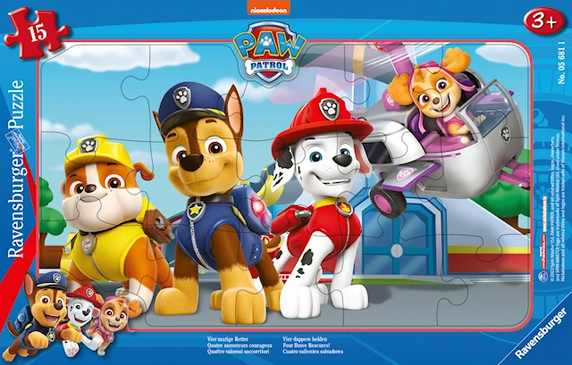 Paw Patrol Four Brave Rescuers Pussel 15 bitar Ravensburger