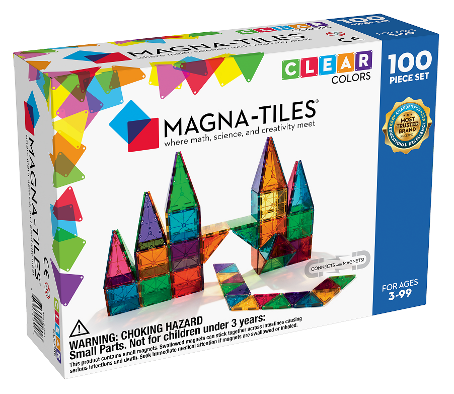 Magna-Tiles Clear Colours 100 bitar