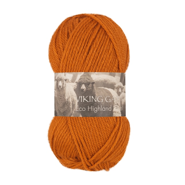 Highland Eco Wool 50 g Burnt Orange 244 Viking Garn