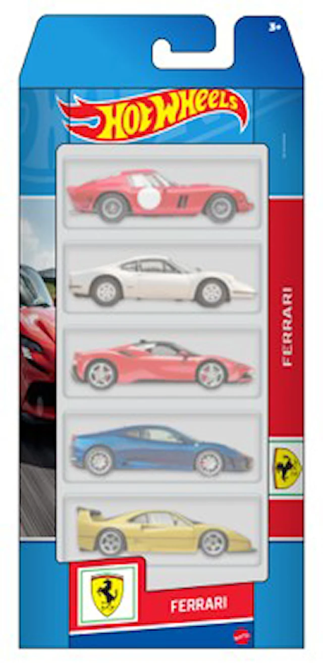 Basics Ferrari 1:64 5-Pack Hot Wheels