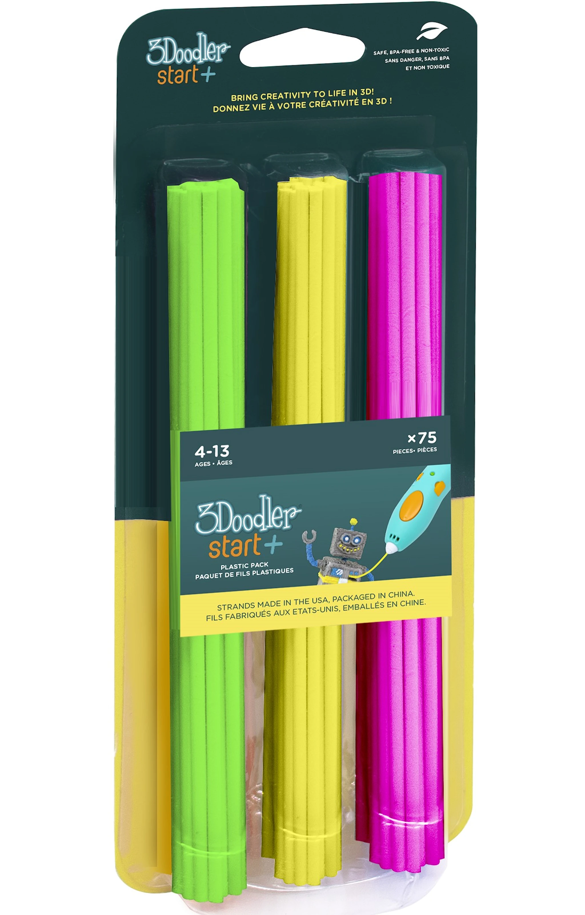 Tuotekuva ille 3Doodler START+Mix4 75-Pack Neon Glow