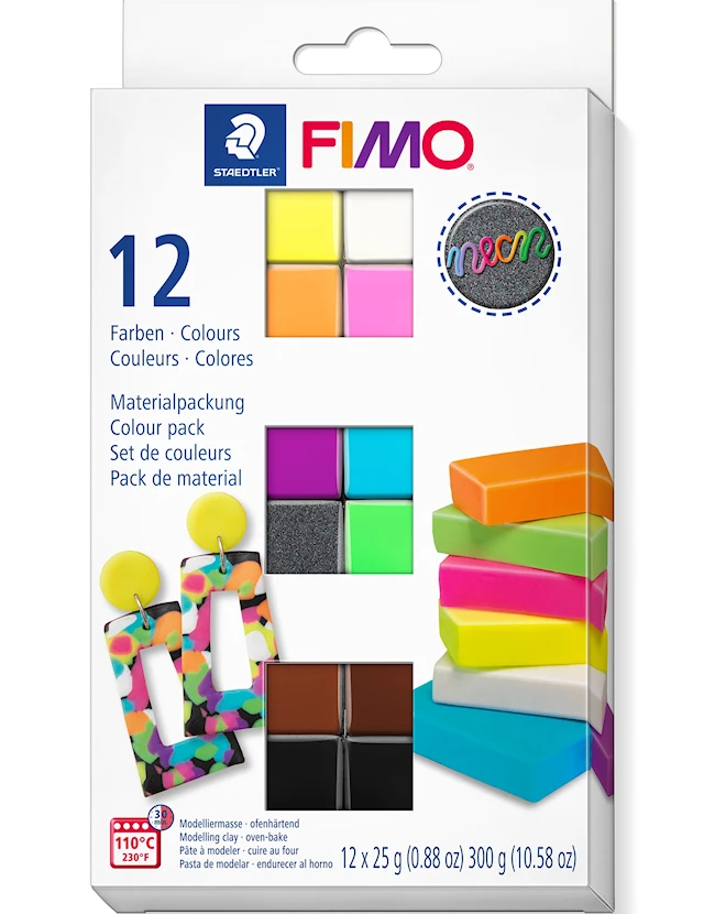 FIMO Effect Set Lera Neon 12x25g Staedtler