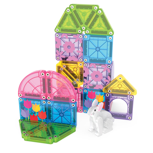 Tuotekuva 2 - Kevätpuutarhan matkasetti MicroMags, 24 osaa, Magna-Tiles