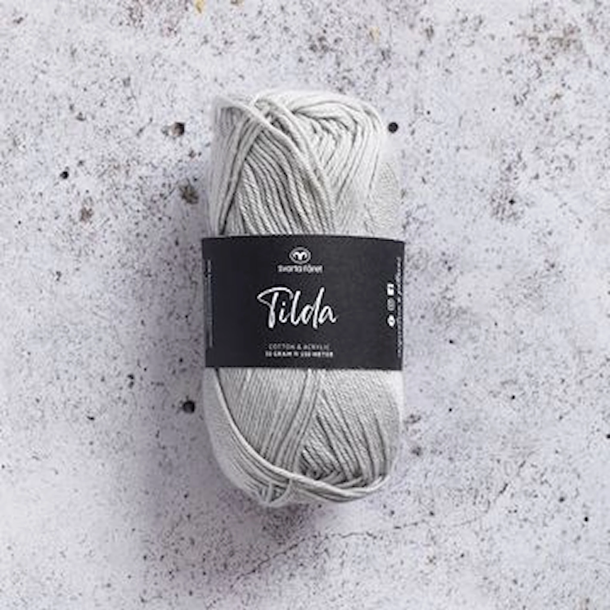 Produktbild för Tilda Garn Bomullsmix 50g Svarta Fåret