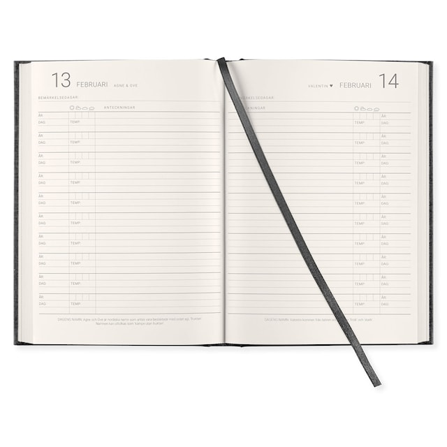 Produktbild 2 för 10-Års Dagbok A5 Transparent Black Paperstyle