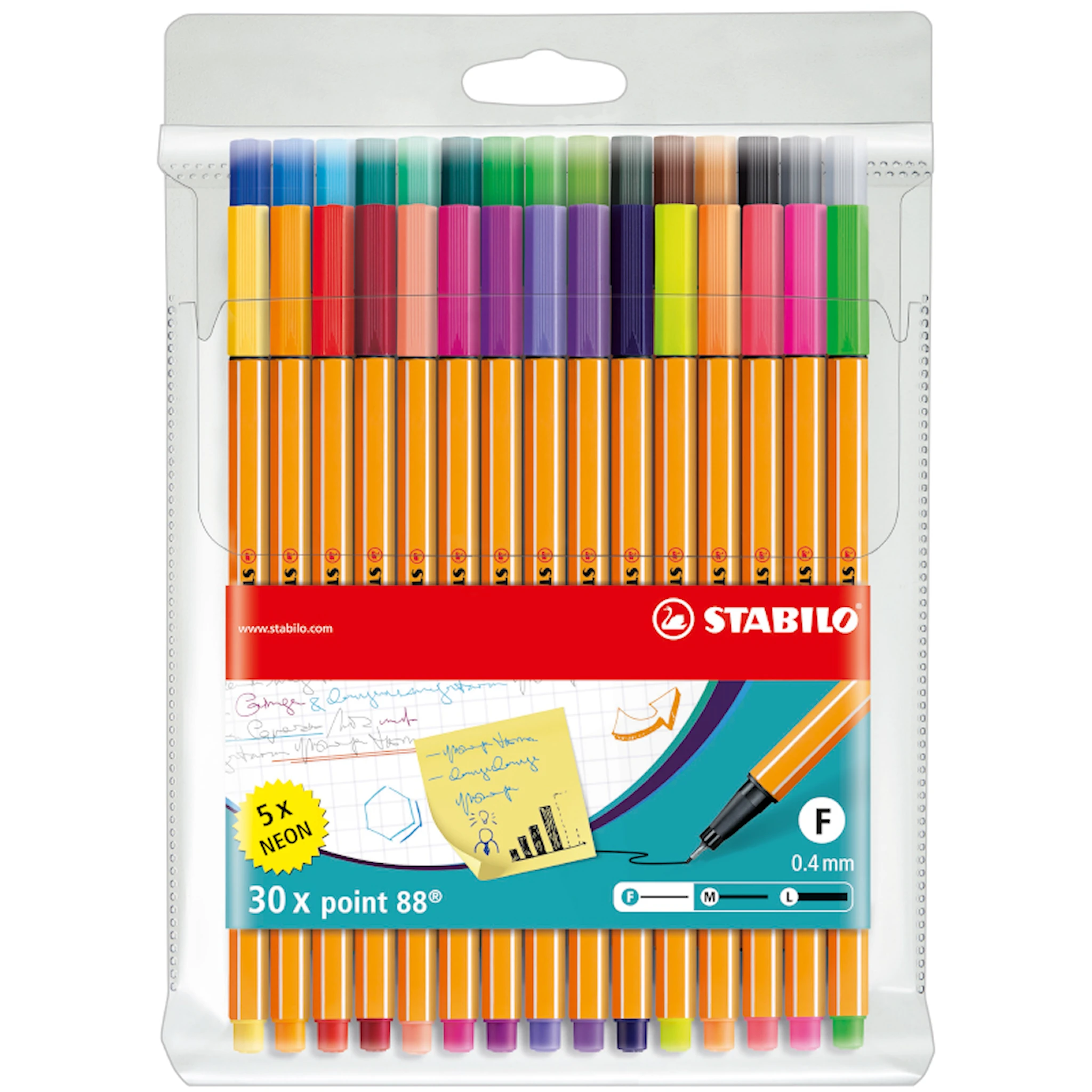 Produktbild för Fineliner Point 88 30-pack STABILO