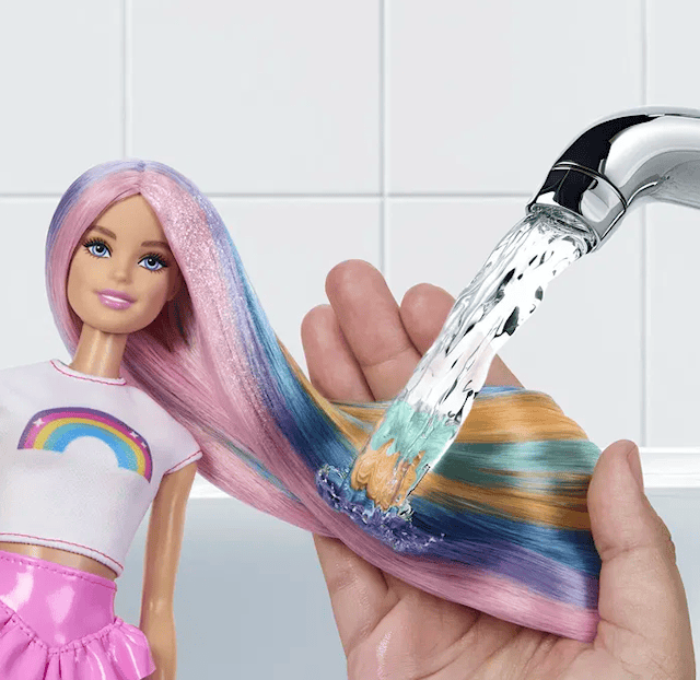 Produktbild 4 för Rainbow Sparkle Hair Modedocka Barbie
