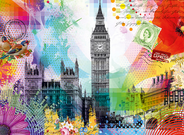 Produktbild 2 för Pussel London Postcard 500 bitar, Ravensburger