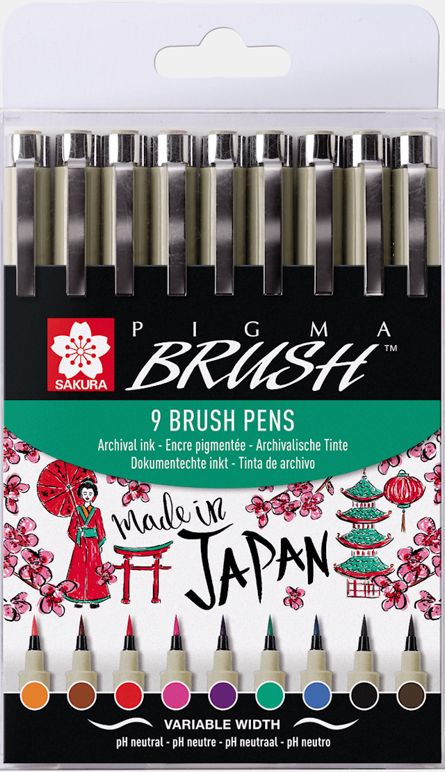 Produktbilde 1 for Sakura Pigma Brush Wallet 9 farger