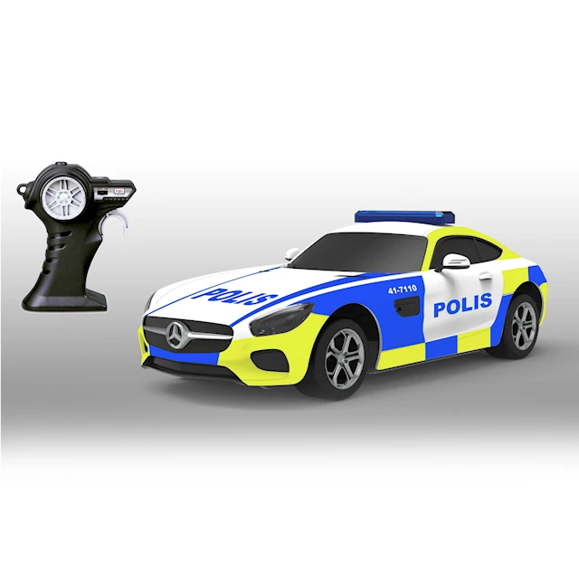 Mercedes-Amg Gt Ruotsin Poliisi 2,4Ghz Radiokauko-ohjattava Auto 1:24 Bburago