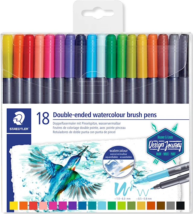 Staedtler Marsgraphic duo Brushpens 18 kpl/pakkaus