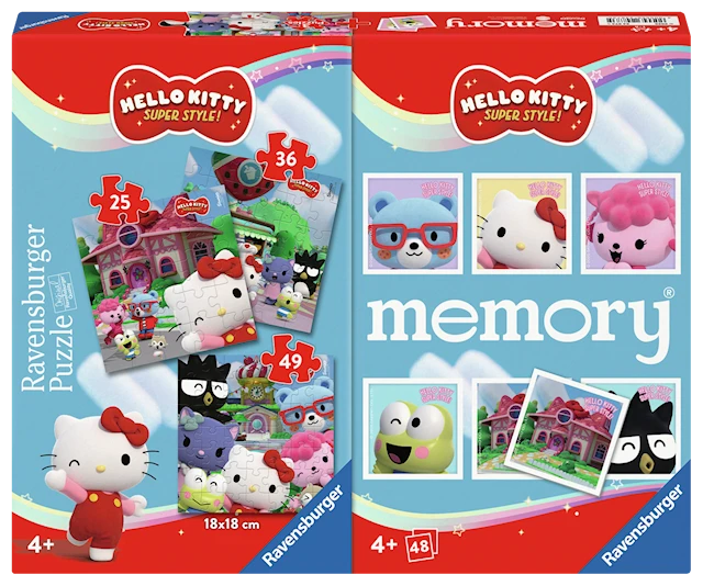 Hello Kitty 3 Palapeliä ja Memory® Ravensburger