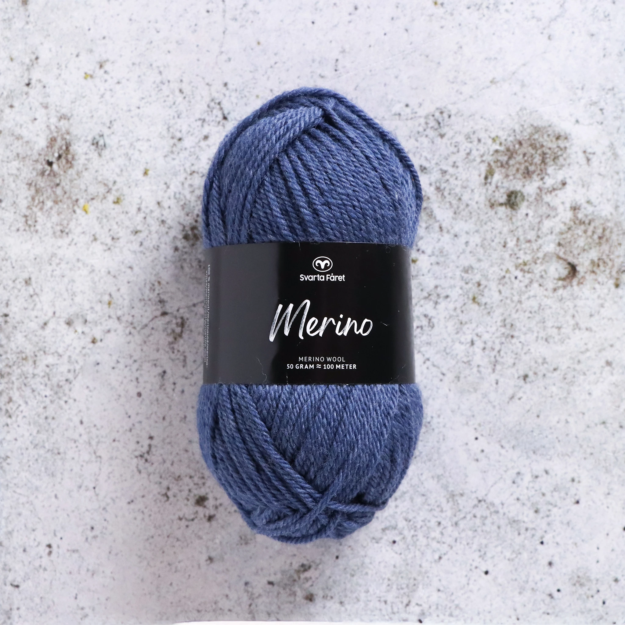 Tuotekuva ille Merino 50g Shepherd's Grey (24) Svarta Fåret