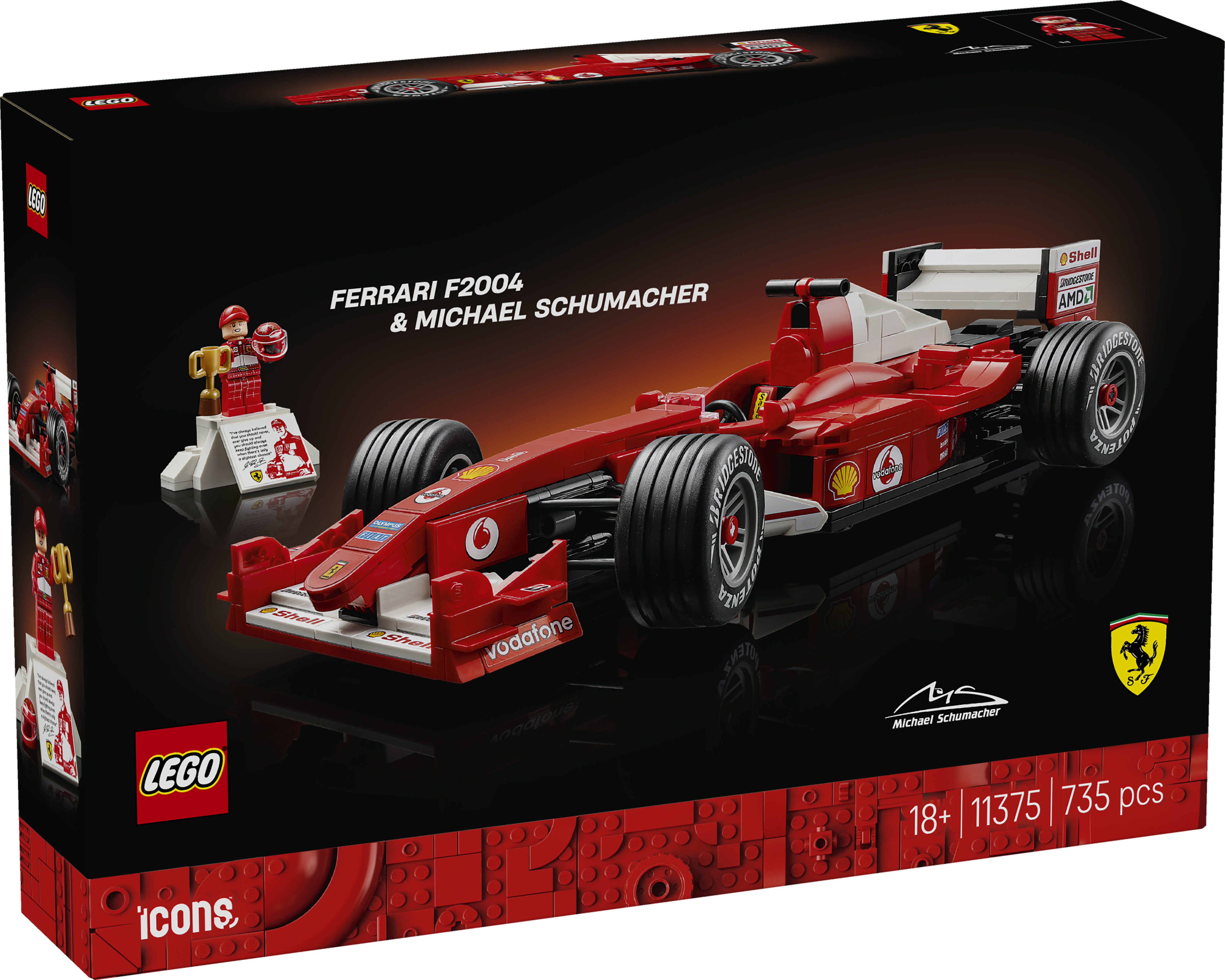 Ferrari F2004 ja Michael Schumacher LEGO® Icons (11375)