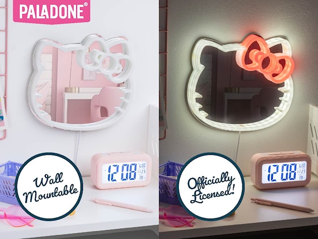 Tuotekuva 5 - Hello Kitty Seinälle Kiinnitettävä LED Neon Peili Paladone