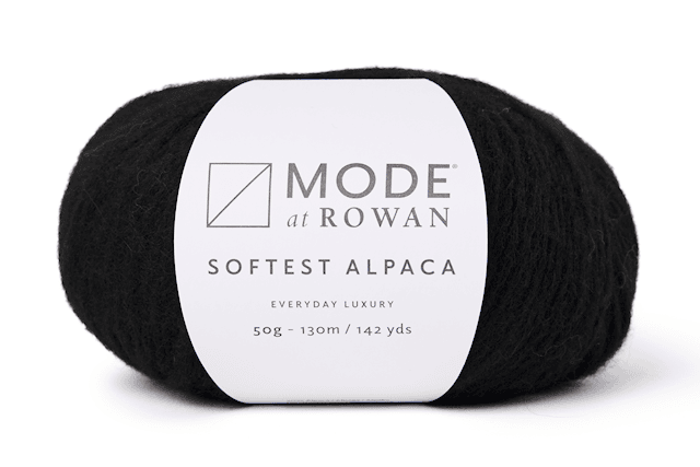 Softest Alpaca Alpacka mix 50 gr Black 010 Mode at Rowan