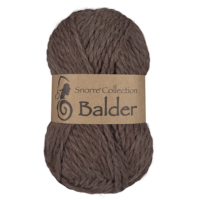 Balder Enfargede Ull 50g Brun 808, Viking Snorre