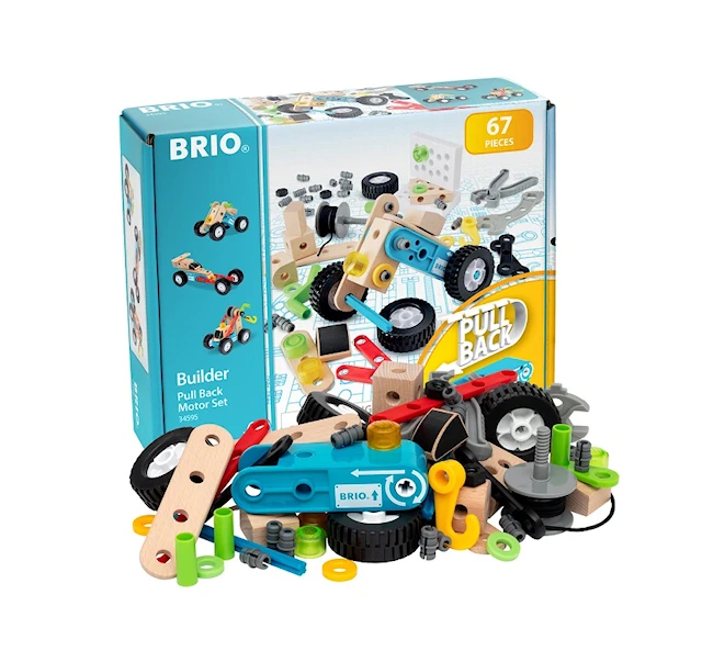 Pull Back Motor Set Byggsats Brio