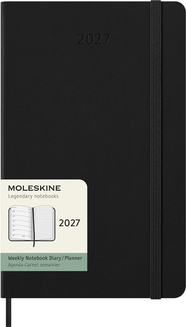 Classic Hard 12M Week Note Large Musta 2027 Moleskine