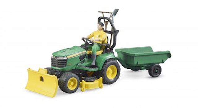 BWorld John Deere ruohonleikkuri + peräkärry, Bruder