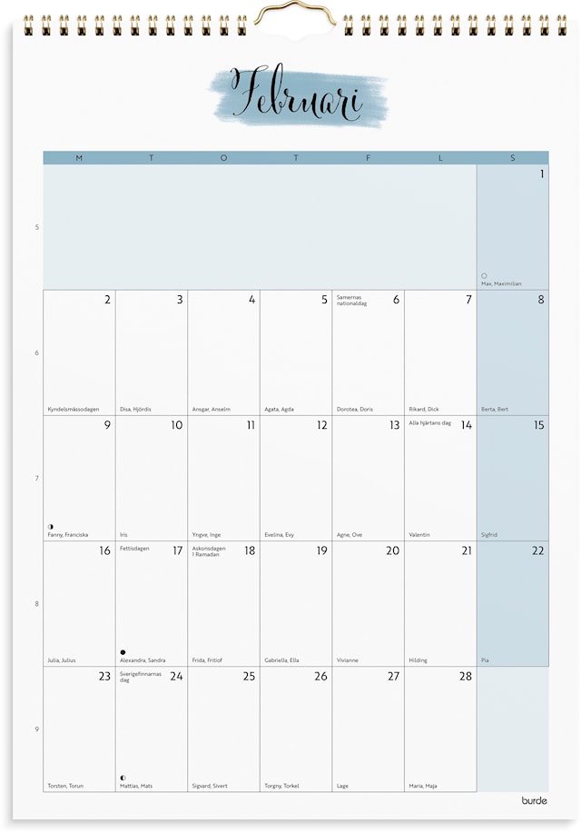 Tuotekuva 2 - Väggkalender 2026 A3 Life Organizer Burde