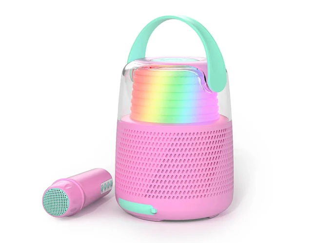 Högtalare Karaoke Kit LED Rosa