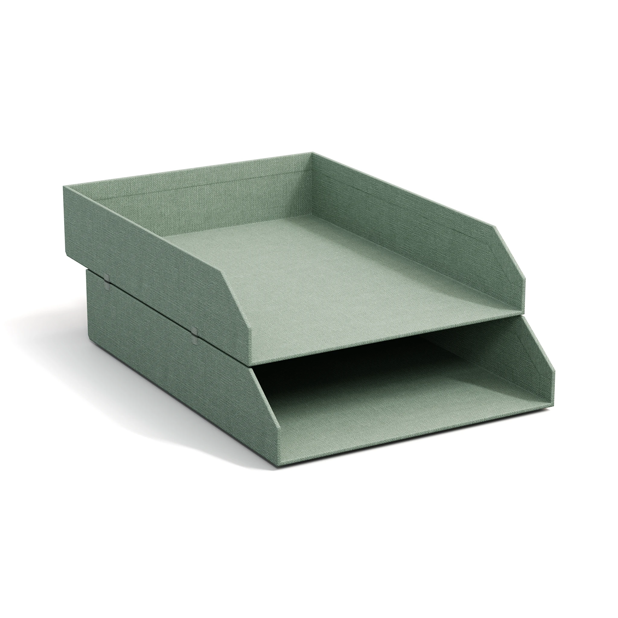 Produktbilde for Brevkurv Stablebar Soft Teal 2-pakning Bigso Box of Sweden