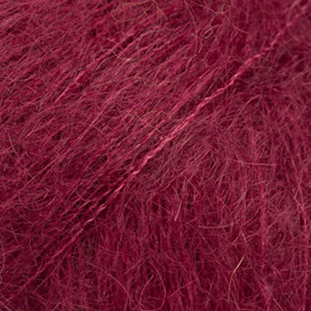 Kid- Silk Uni Color Garn 25 g Bordeaux 70 Drops