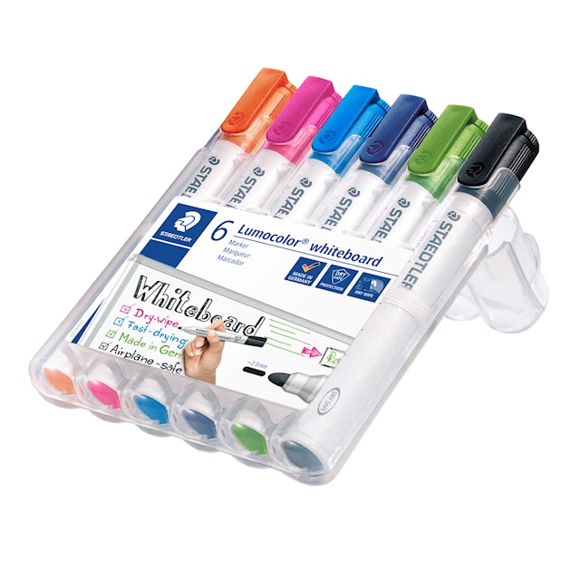 Produktbild 2 för Lumocolor whiteboardpennor 6-pack Staedtler