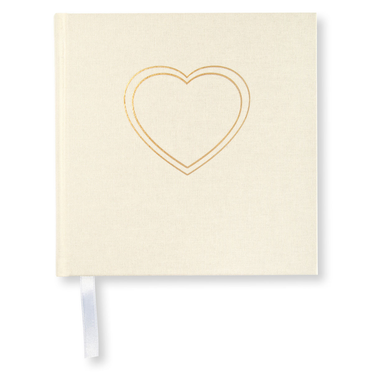Fotoalbum Heart 185 x 185 Olinjerad Off White Paperstyle