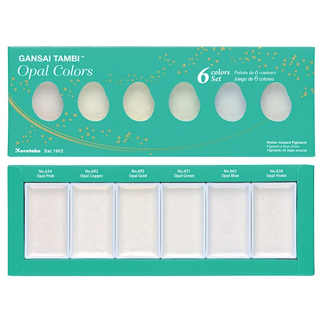 ZIG Gansai Tambi Akvarellivärit 6 väriä, Opal Colors