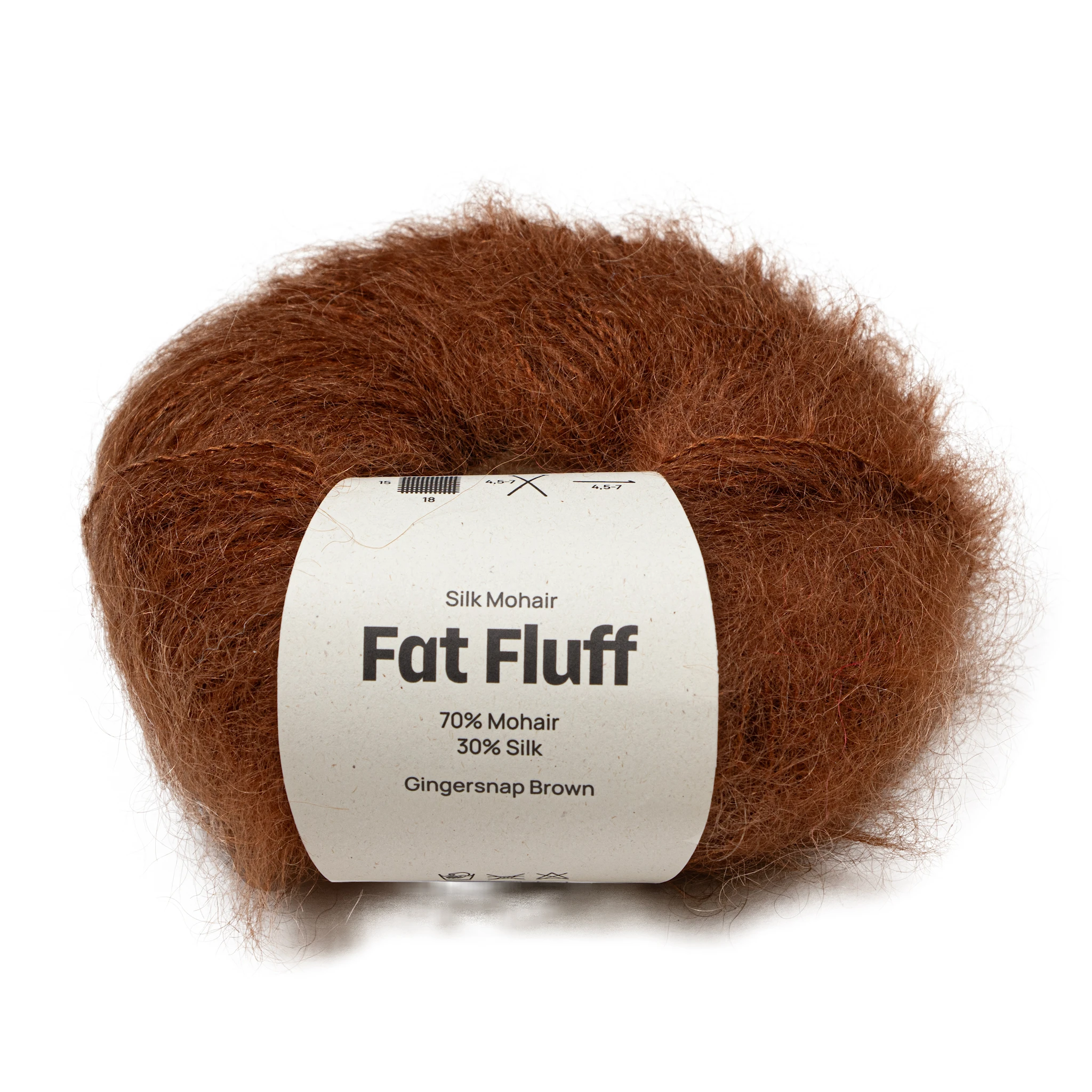 Produktbild för Silk Mohair Fat Fluff 25 gr Gingersnap brown A784 Adlibris
