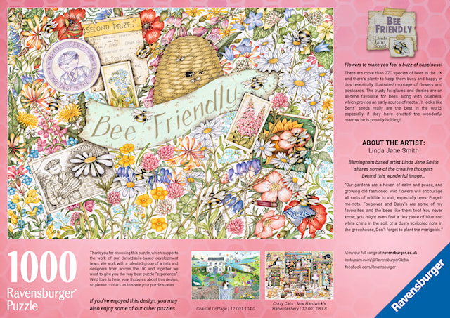 Produktbild 3 för Pussel Bee Friendly 1000 bitar, Ravensburger
