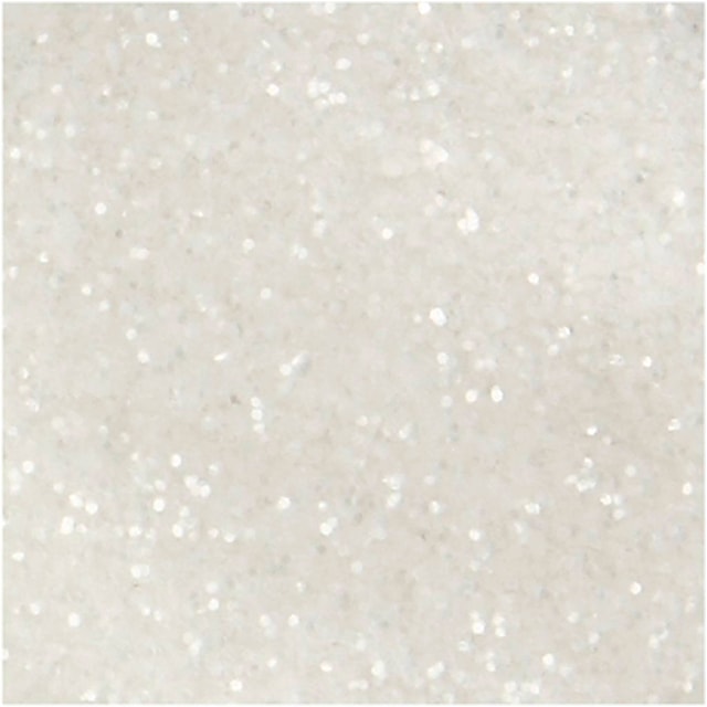Produktbilde 2 for Biologisk nedbrytbart glitter, hvit, 27 ml, 15 g/ 1 boks