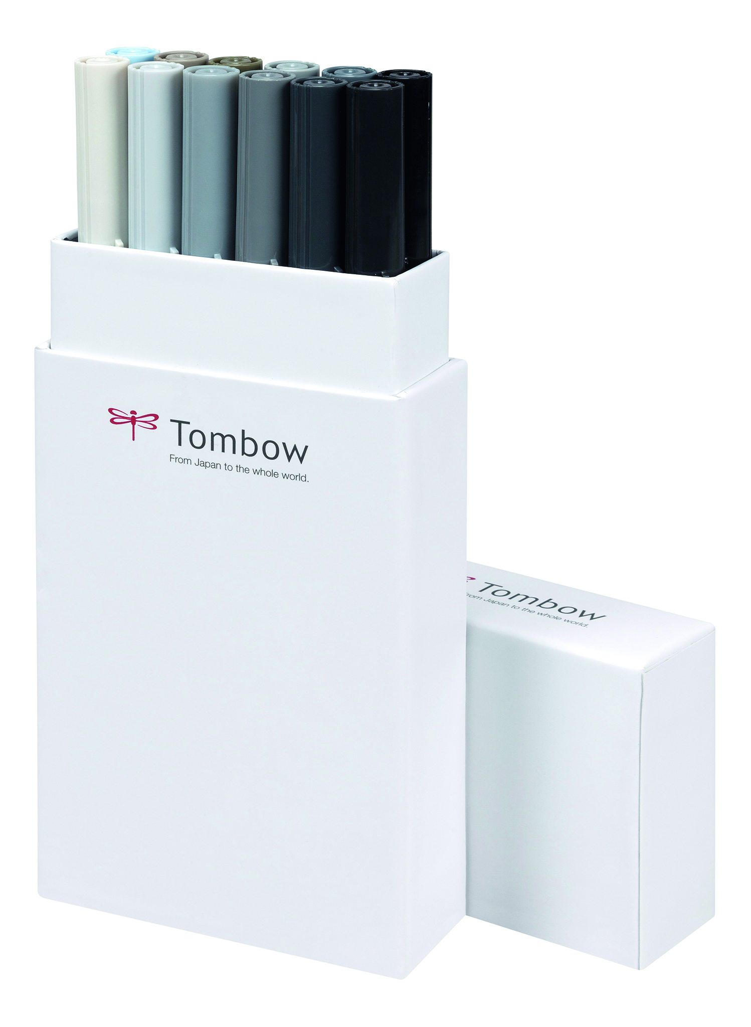Brush Pen Ritpennor Tombow ABT Dual Brush Gr&aring; 12-pack