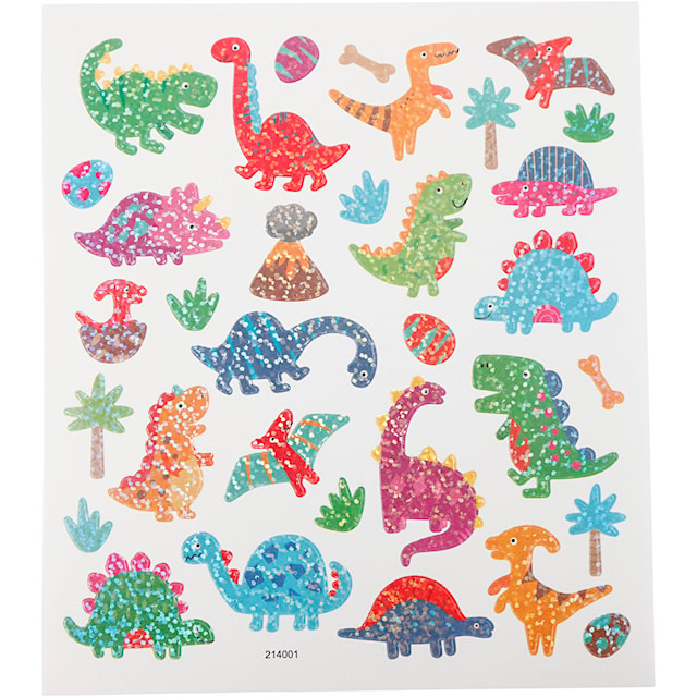 Produktbilde 1 for Klistremerker, Dinosaur, ark 15x16,5 cm, 1 ark
