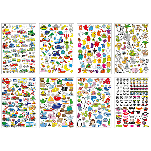 Produktbild 2 för Klistermärken Mega Set Fordon 500-p, Playbox