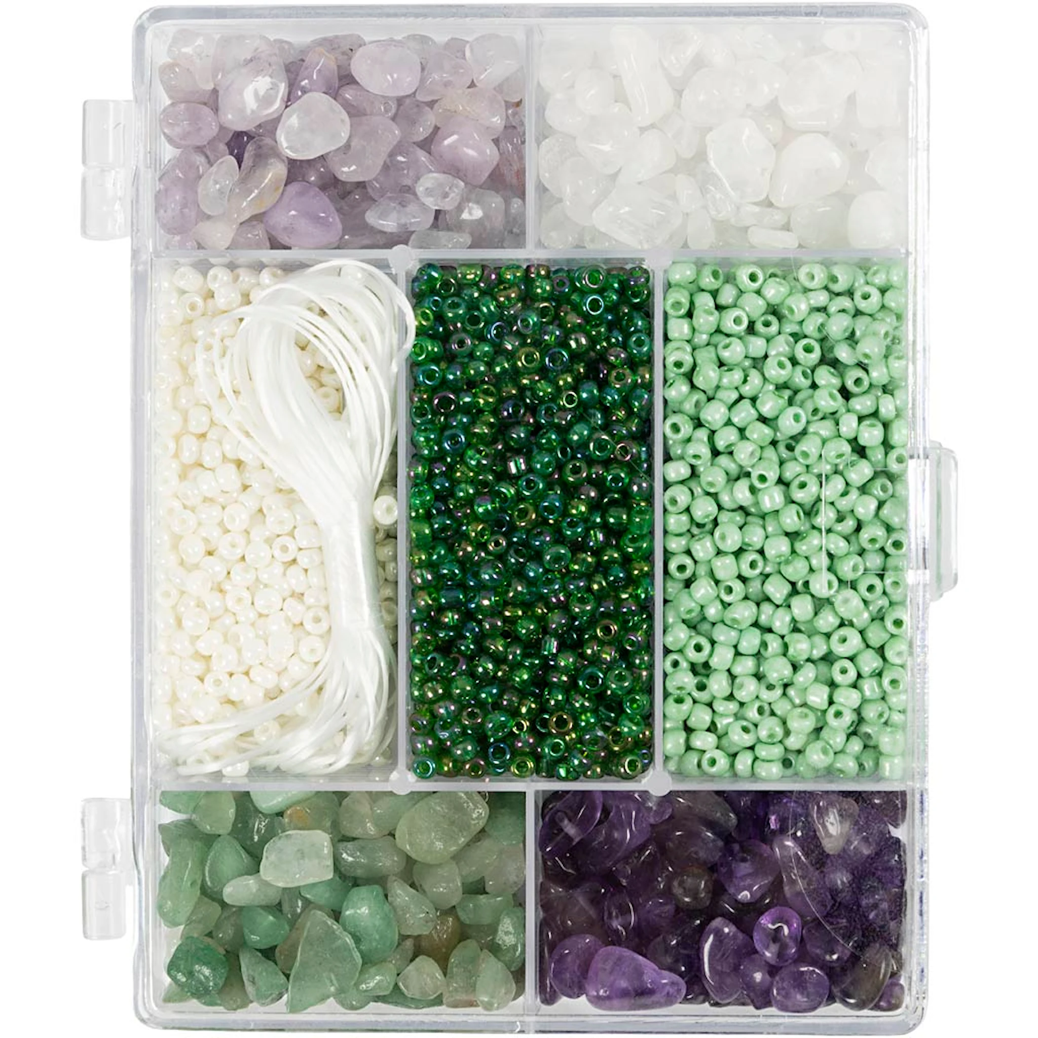 Produktbilde for DIY Mix Smykker, Krystaller, str. 2,6-10 mm, hullstr. 0,8-1,2 mm, ca. 2460 stk., ass. farger, 1 pk.