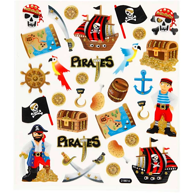 Tarrat, merirosvot, arkki 15x16,5 cm, 1 ark