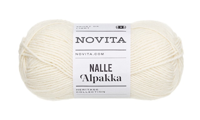 Nalle Alpakka Garn 50g Naturvit 010 Adlibris