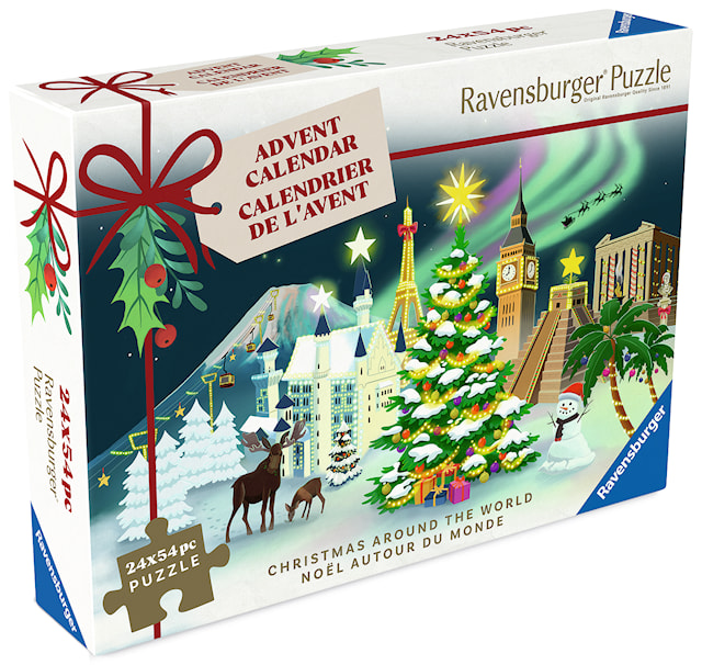 Produktbild 2 för Pusselkalender 24x54 Bitar Ravenburger 2025