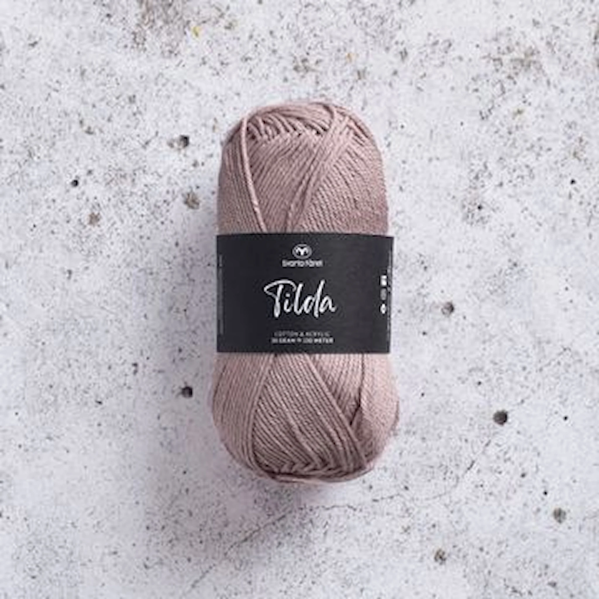 Produktbild för Tilda Garn Bomullsmix 50g Svarta Fåret