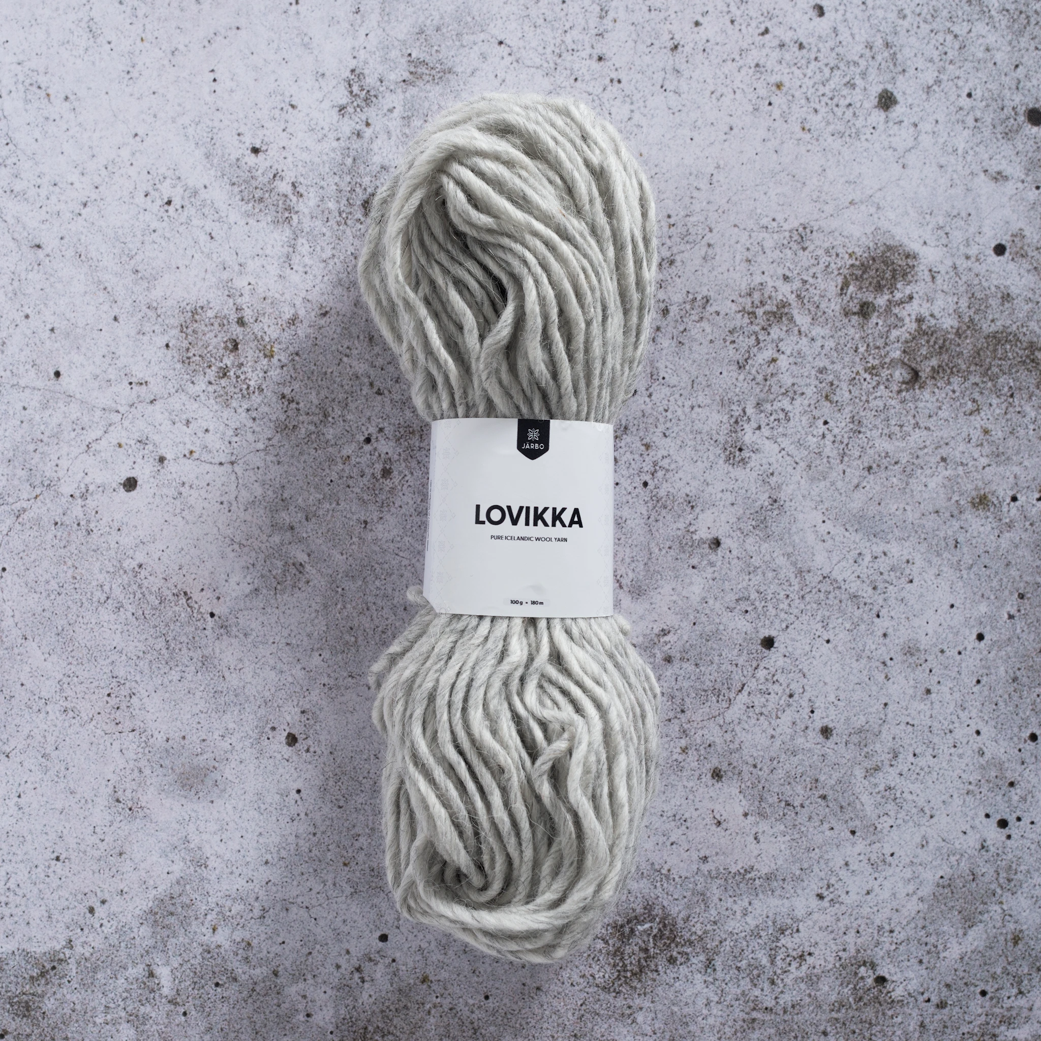 Produktbild för Lovikka Ullgarn 100 g Ljusgrå (7600) Järbo