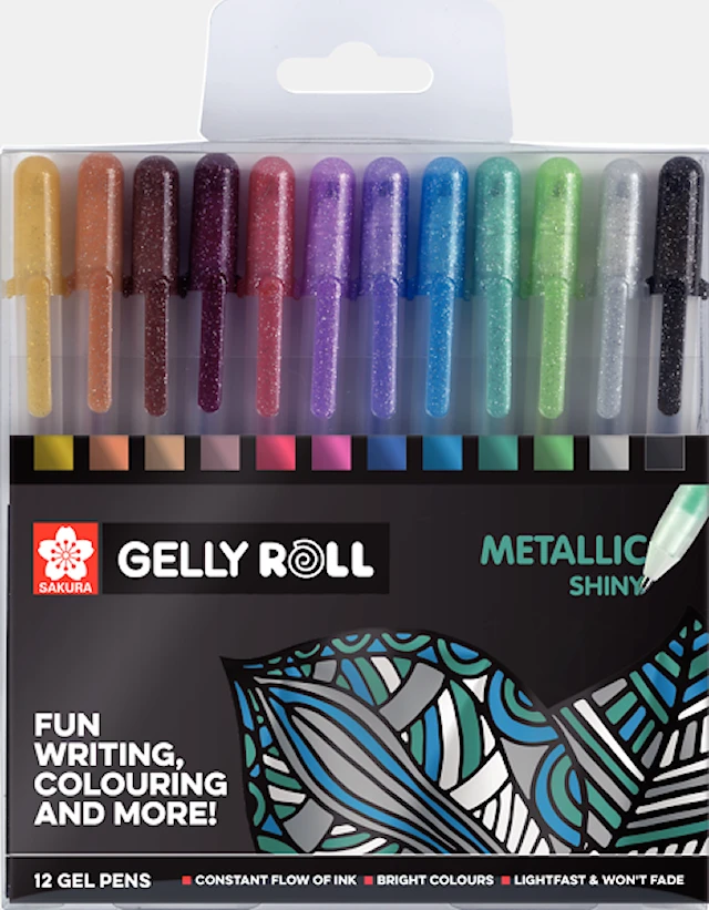 Sakura Gelly Roll Metallic Gelpennnor 12-pack