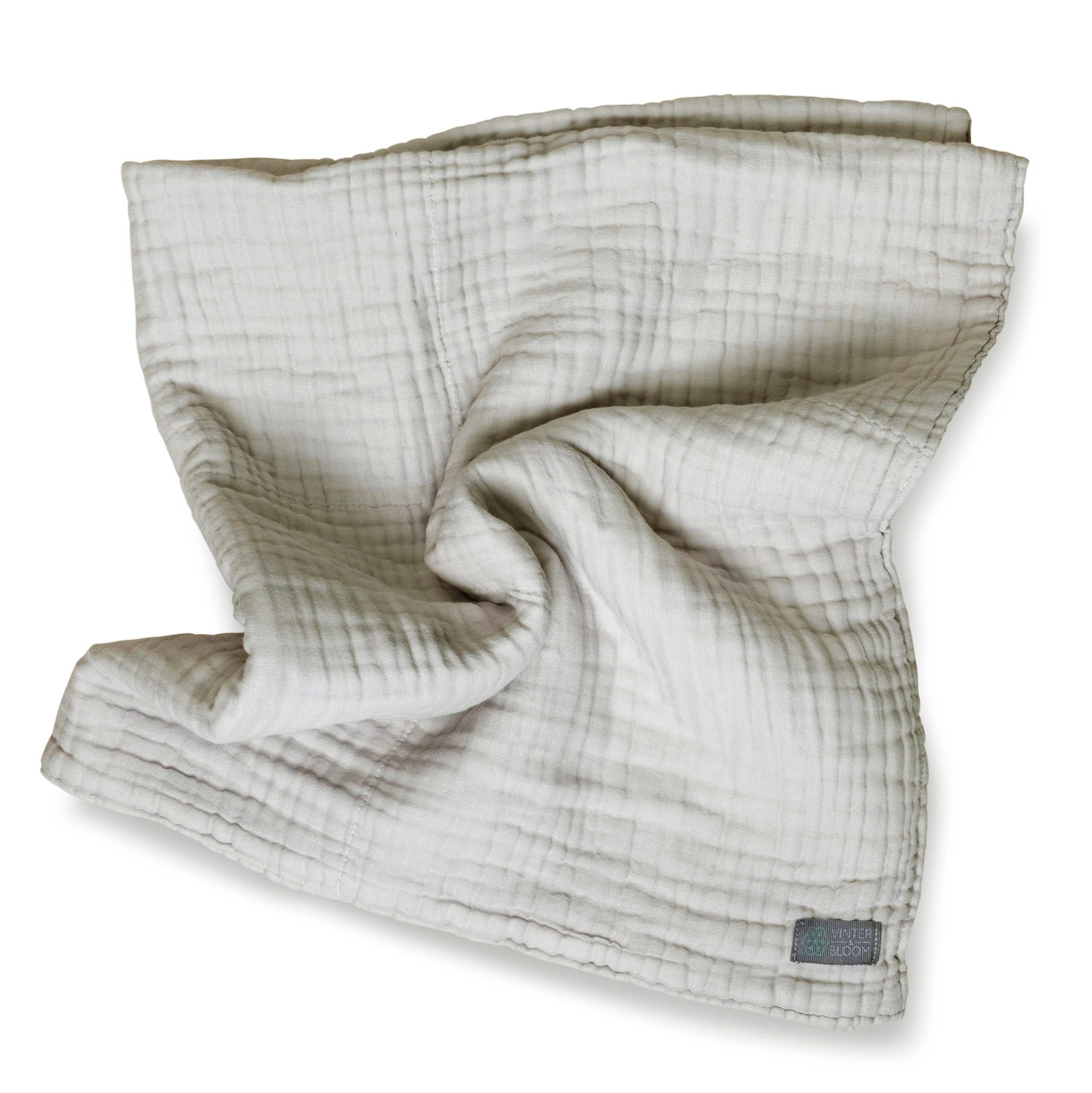 Produktbild för Babyfilt Layered Muslin EKO Dove Grey Vinter & Bloom