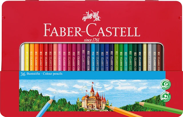 Faber-Castell Castle-värikynät metallikotelossa, 36 kpl