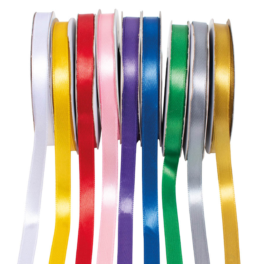 Satinband set med olika färger 9-pack Playbox